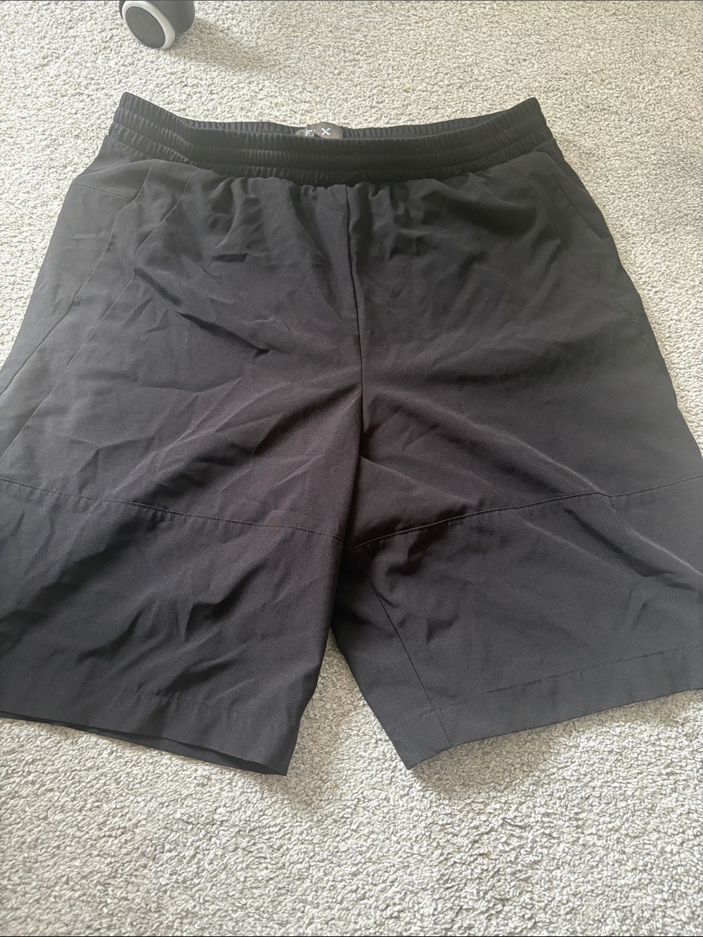 Men's Black Athletic Shorts with Elastic Waistband